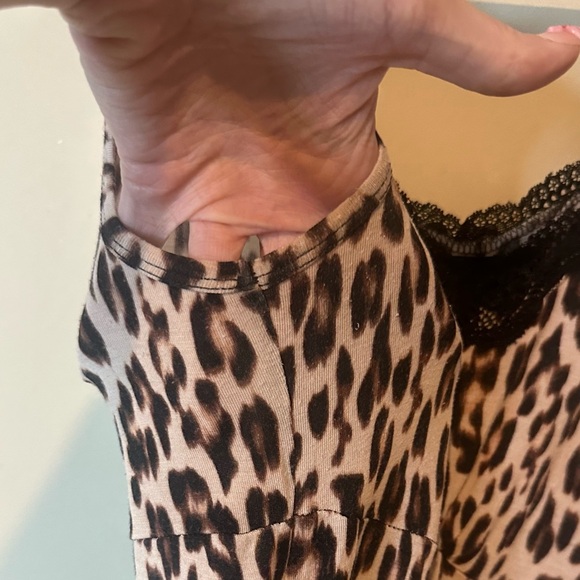 Ambrielle Animal Print Lace nightgown pajama - Picture 6 of 8